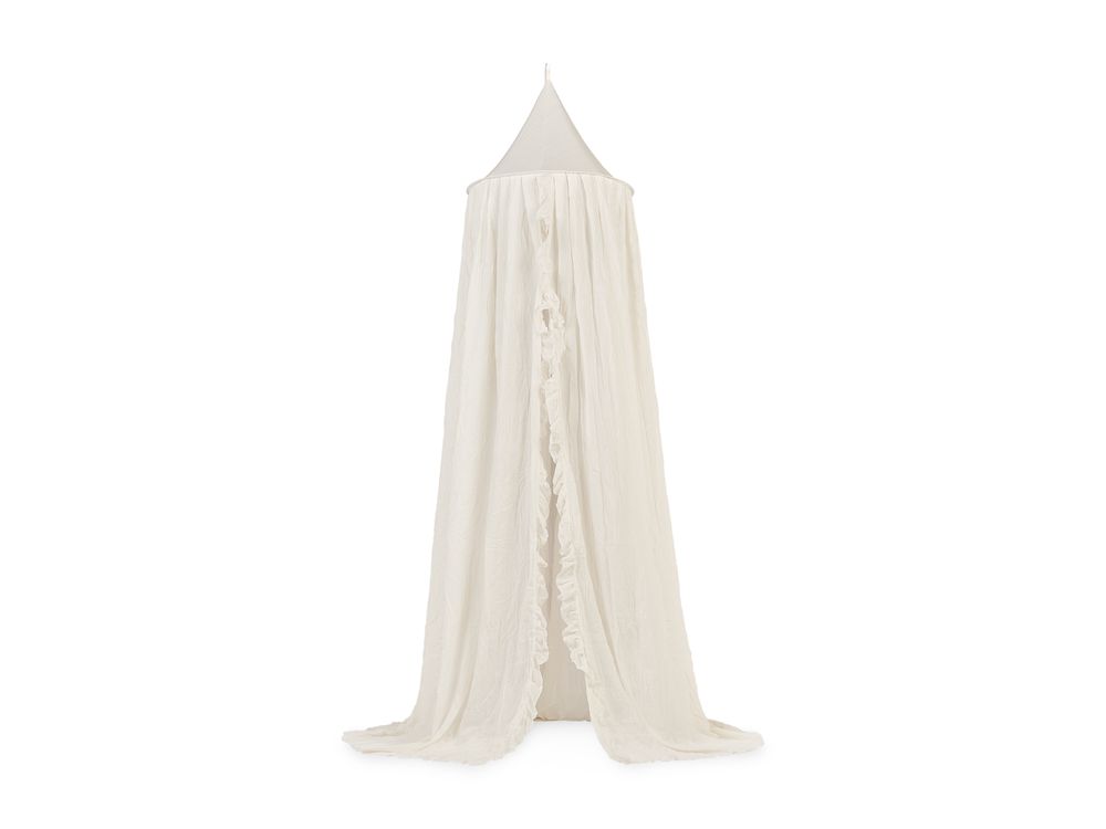 Children's bedrooms - mosquito net vintage 245cm ruffle ivory - JOLLEIN