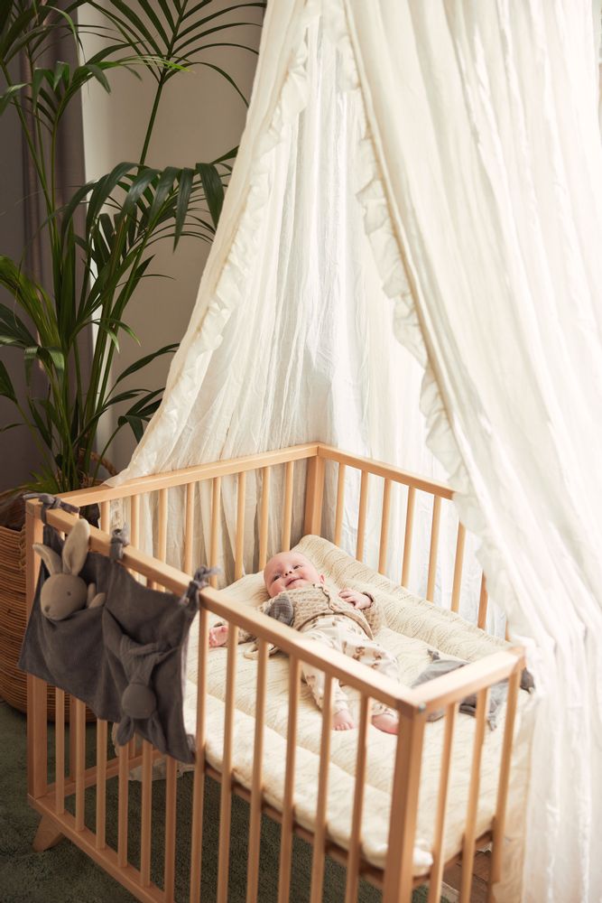 Children's bedrooms - mosquito net vintage 245cm ruffle ivory - JOLLEIN