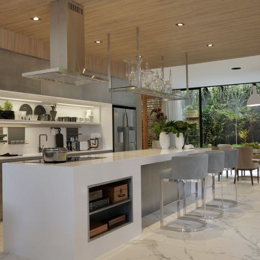 Kitchens furniture - Silestone Iconic White - COSENTINO