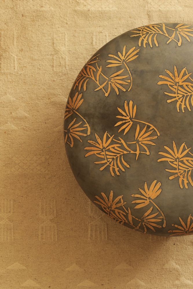 Decorative objects - POKH PATTERN LEATHER POUFS - ARTISANAT DE TUNISIE