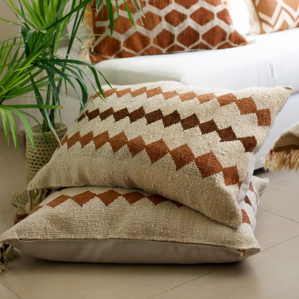 Fabric cushions - Wool Tapestry Cushion - MATRIARCA | NATIVE ART