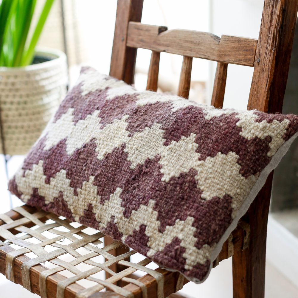 Fabric cushions - Wool Tapestry Cushion - MATRIARCA | NATIVE ART