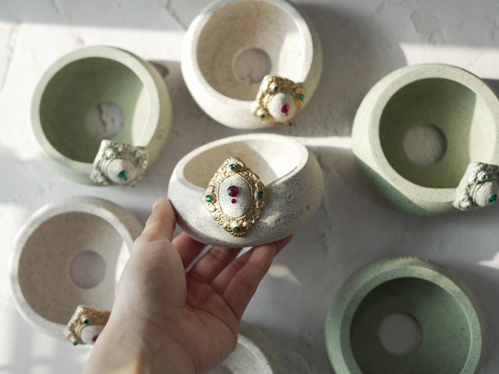 Pottery - Jewelry Pot, Plant pot , Handmade Terracotta - ATRIUM DESIGN STUDIO