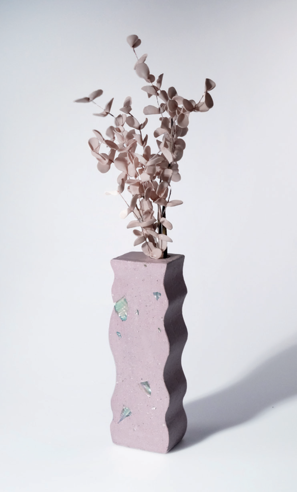 Vases - Vase en W de la série Sea Stone Wave - NEWTAB-22