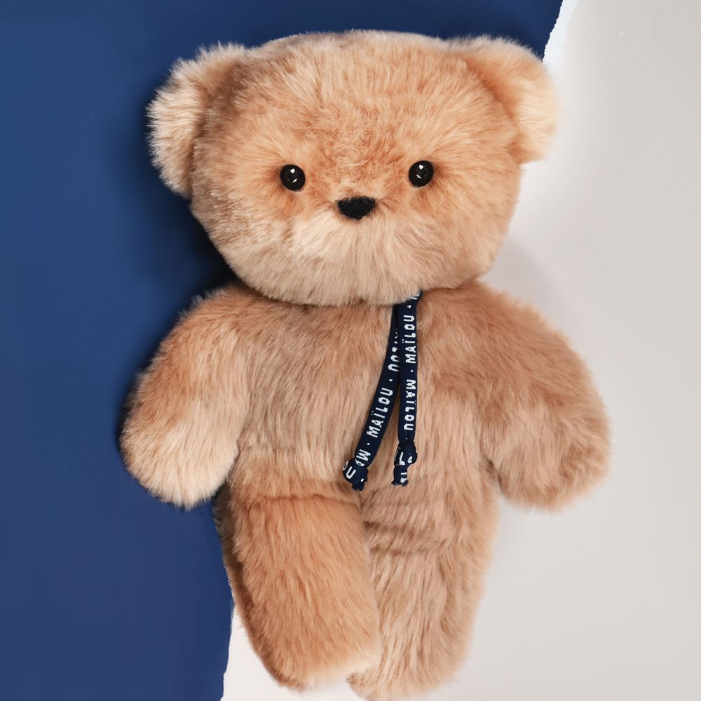 Toys - Teddy Bear - LE PETIT FRENCHIE - 20 cm - Brown - Made in France - DOUDOU ET COMPAGNIE L’OURS FRANÇAIS