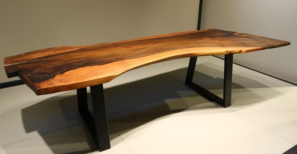 Tables Salle à Manger - table bois de bout + métal - DRAKKAR