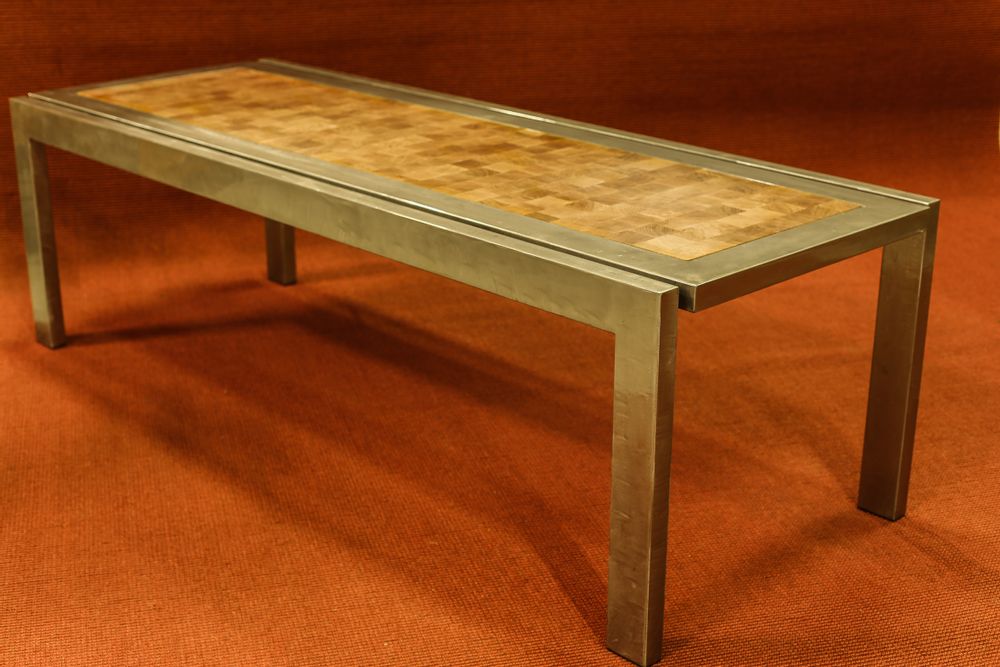 Tables Salle à Manger - table bois de bout + métal - DRAKKAR