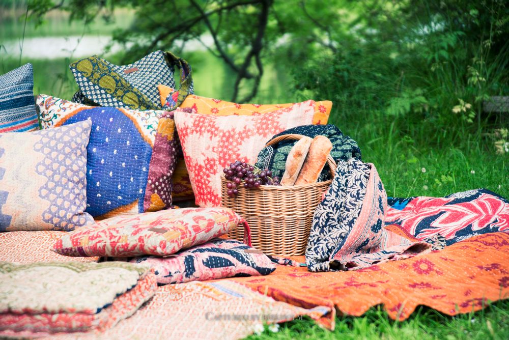 Comforters and pillows - Sari kantha seat pad 40x40 - QUOTE COPENHAGEN APS