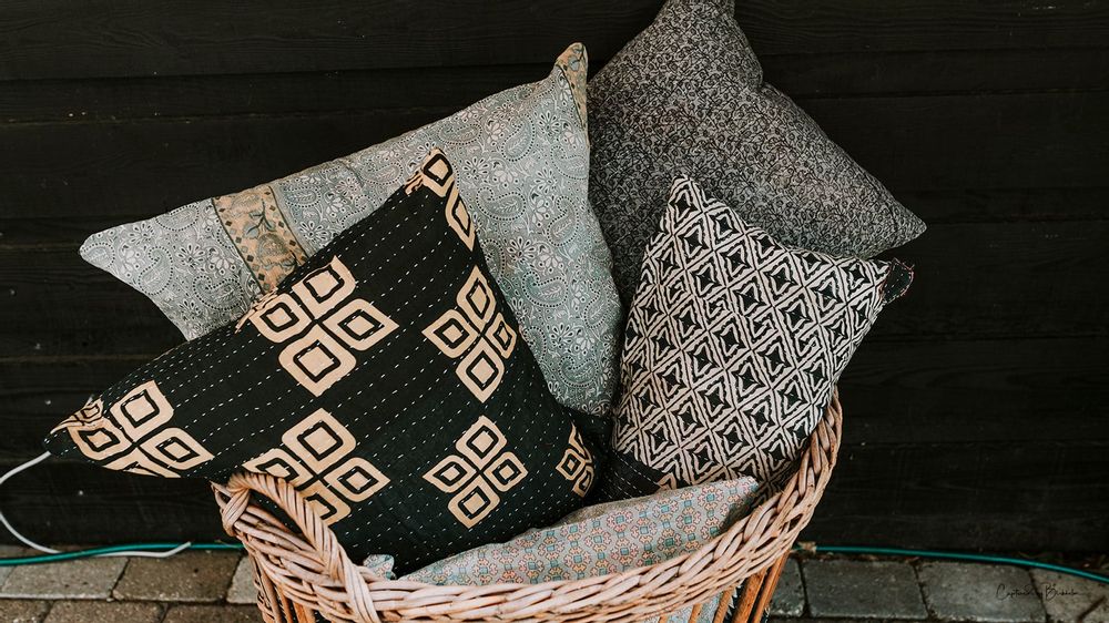 Coussins textile - Coussin Sari Kantha - QUOTE COPENHAGEN APS