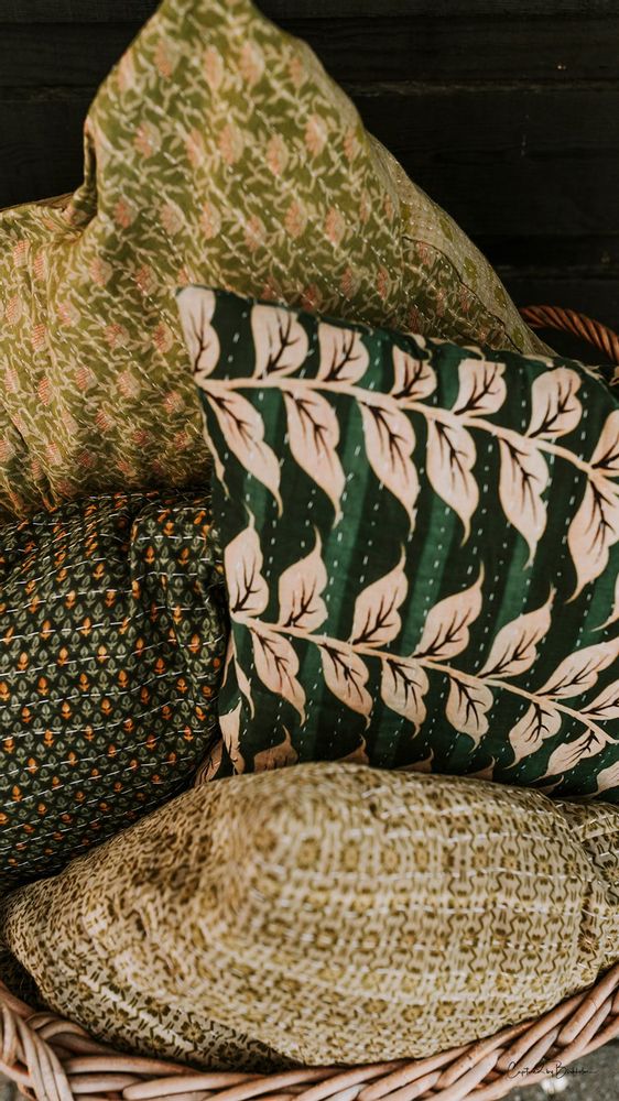 Coussins textile - Coussin Sari Kantha - QUOTE COPENHAGEN APS