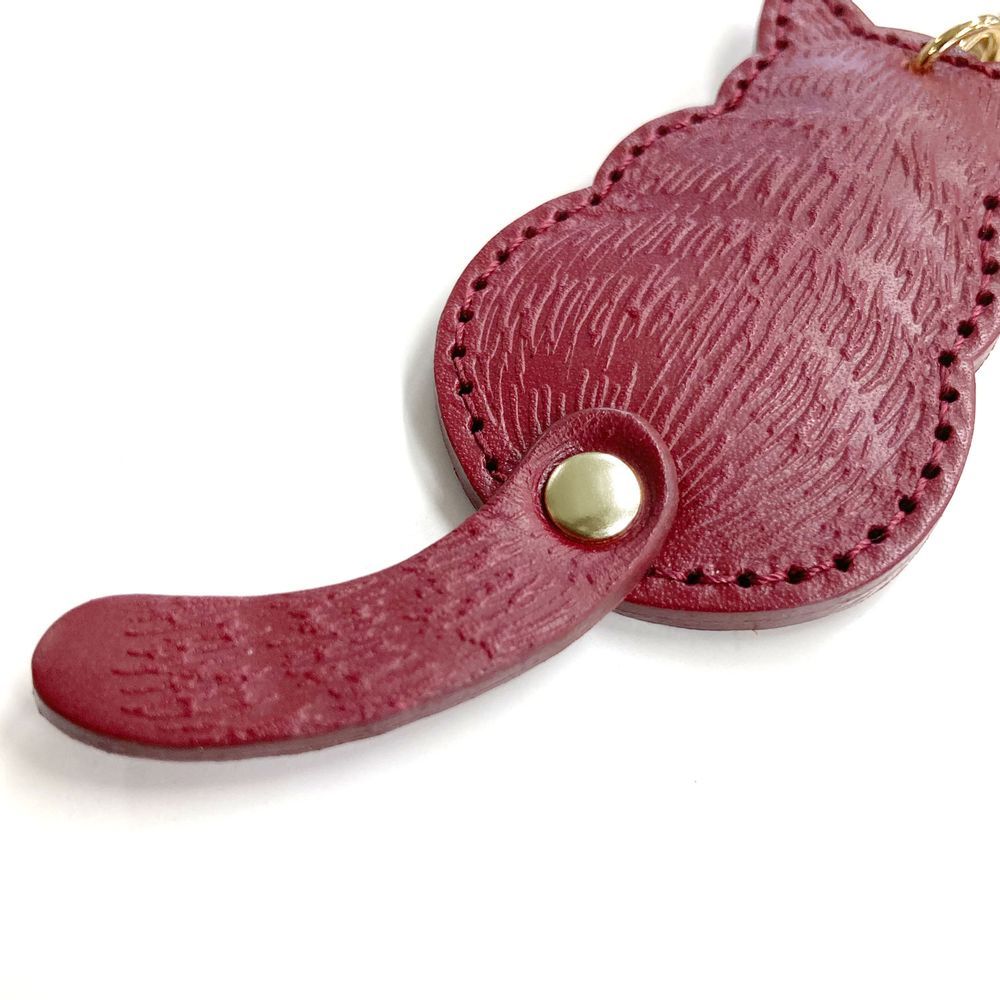 Leather goods - Pastel leather cat key - WACHIFIELD