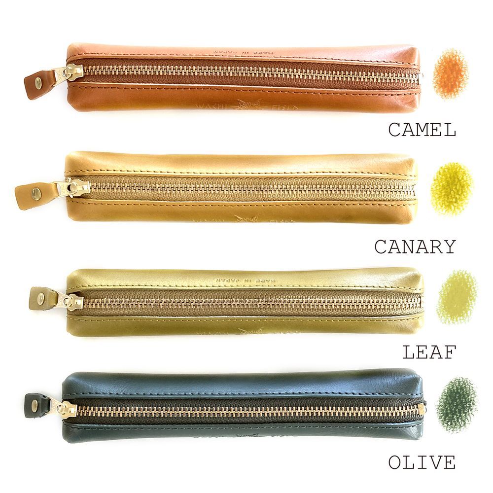 Leather goods - Pastel leather slim pen case - WACHIFIELD