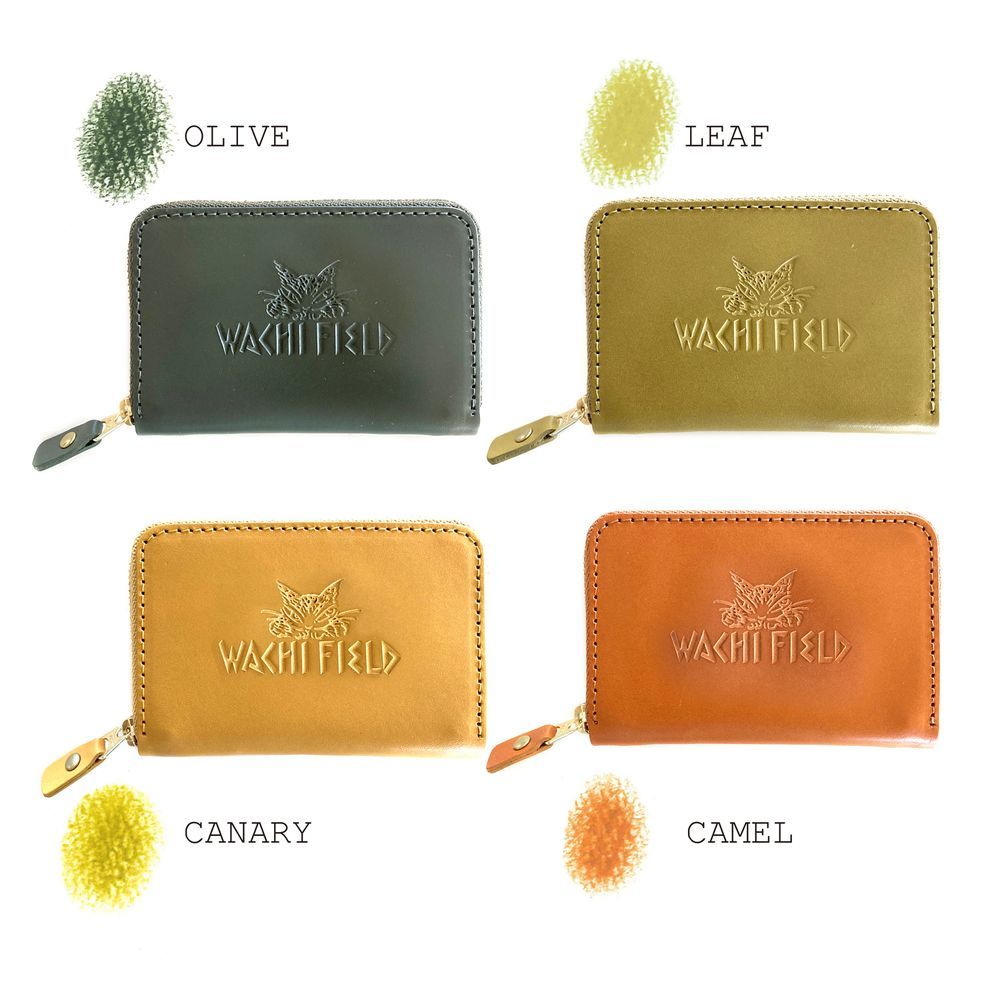 Leather goods - Pastel leather card purse - WACHIFIELD