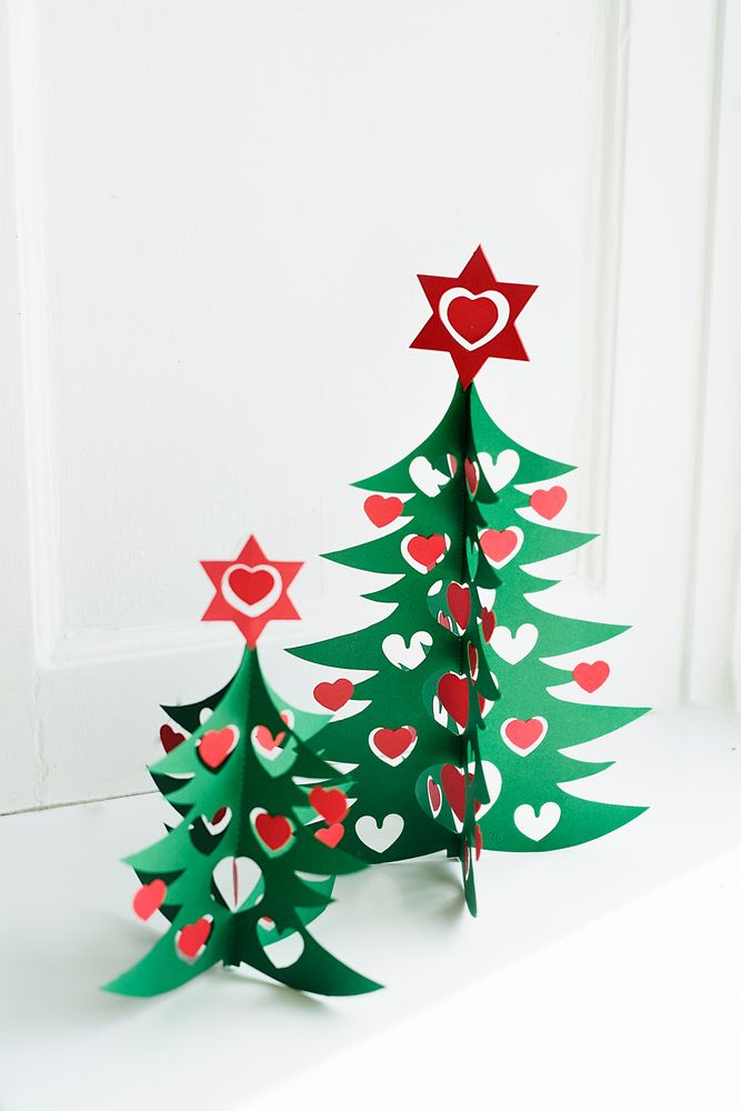 Autres décorations de Noël - Sapin de Noël, coeurs, double - LIVINGLY
