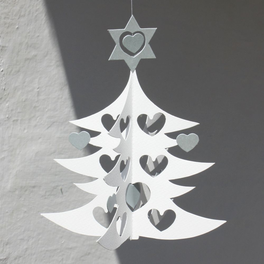 Autres décorations de Noël - Sapin de Noël, coeurs, double - LIVINGLY