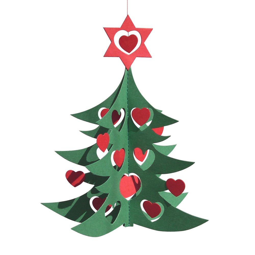 Autres décorations de Noël - Sapin de Noël, coeurs, double - LIVINGLY