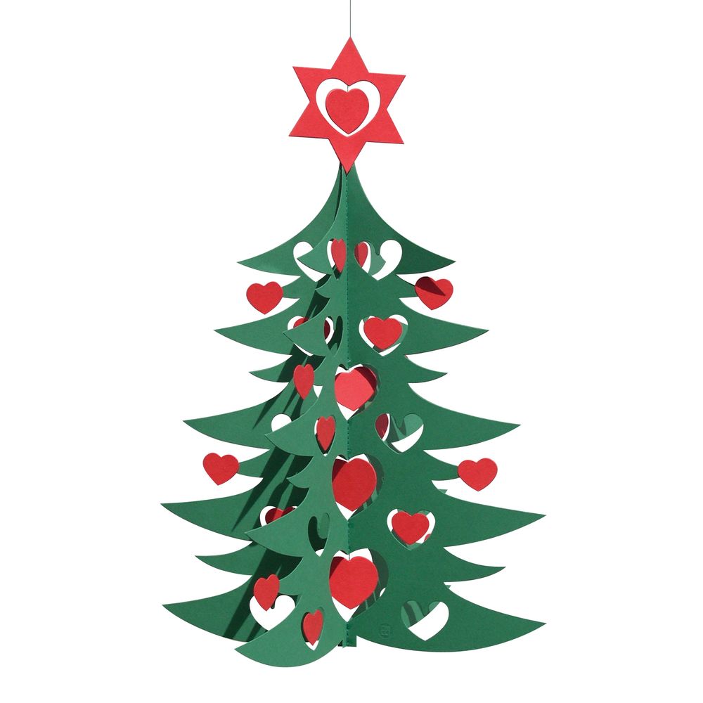 Autres décorations de Noël - Sapin de Noël, coeurs, double - LIVINGLY