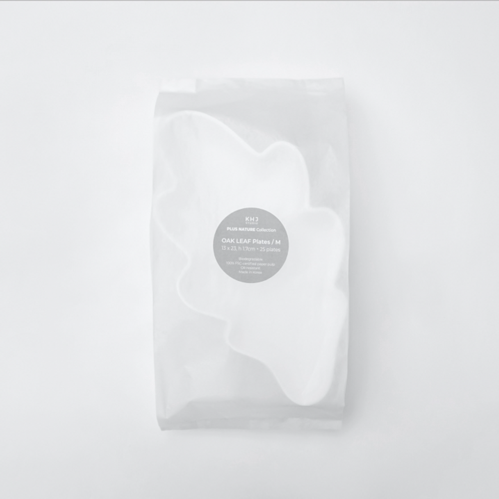Plats et saladiers - Assiette en carton biodégradable - Oak Leaf - KHJ STUDIO