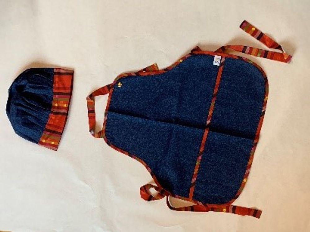 Homewear - Tablier Saekdong avec chapeau pour enfants - KOREAN ROYAL HERITAGE GALLERY