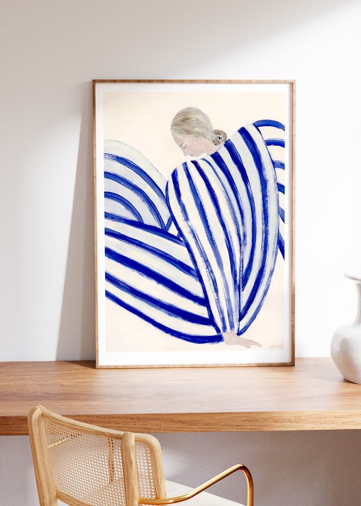 Affiches - Affiche - Rayures bleues au Concorde - NOVICTUS/ POSTER & FRAME