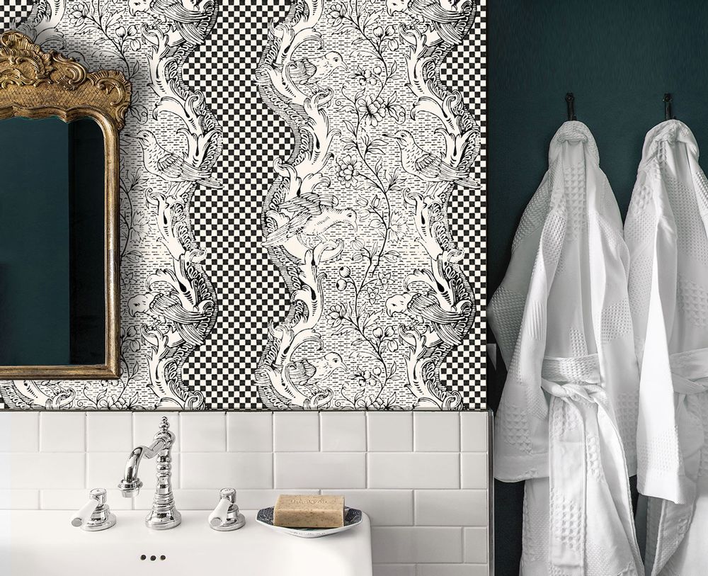 Other wall decoration - DAMIER domino wallpaper - LE GRAND SIÈCLE