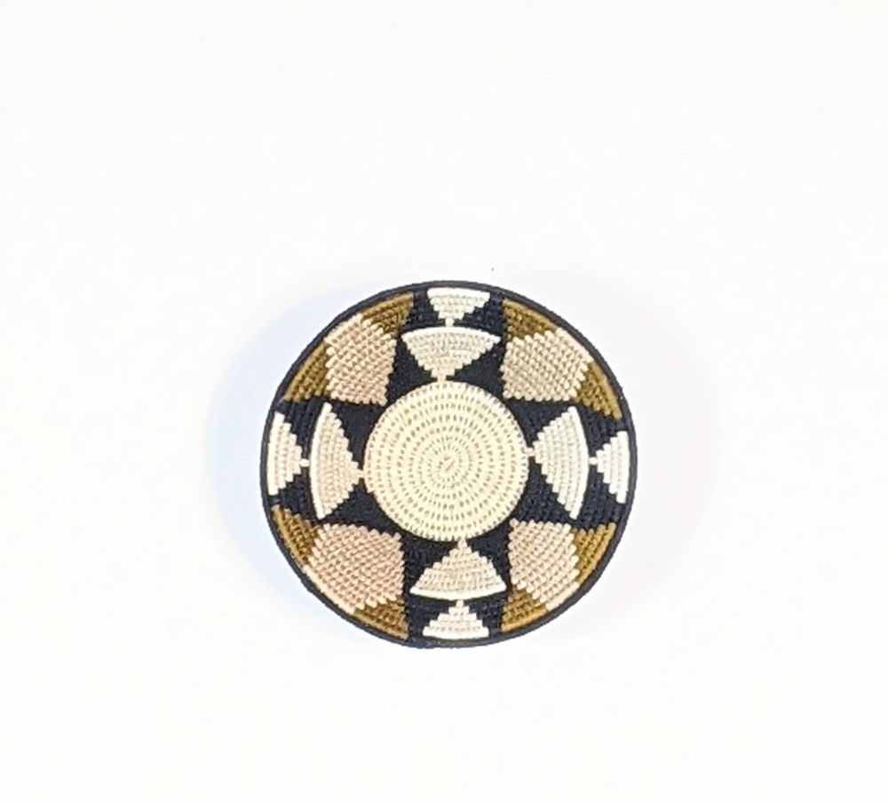 Other wall decoration - Sundial Mother of Pearl Basket, Eswatini - MALKIA HOME