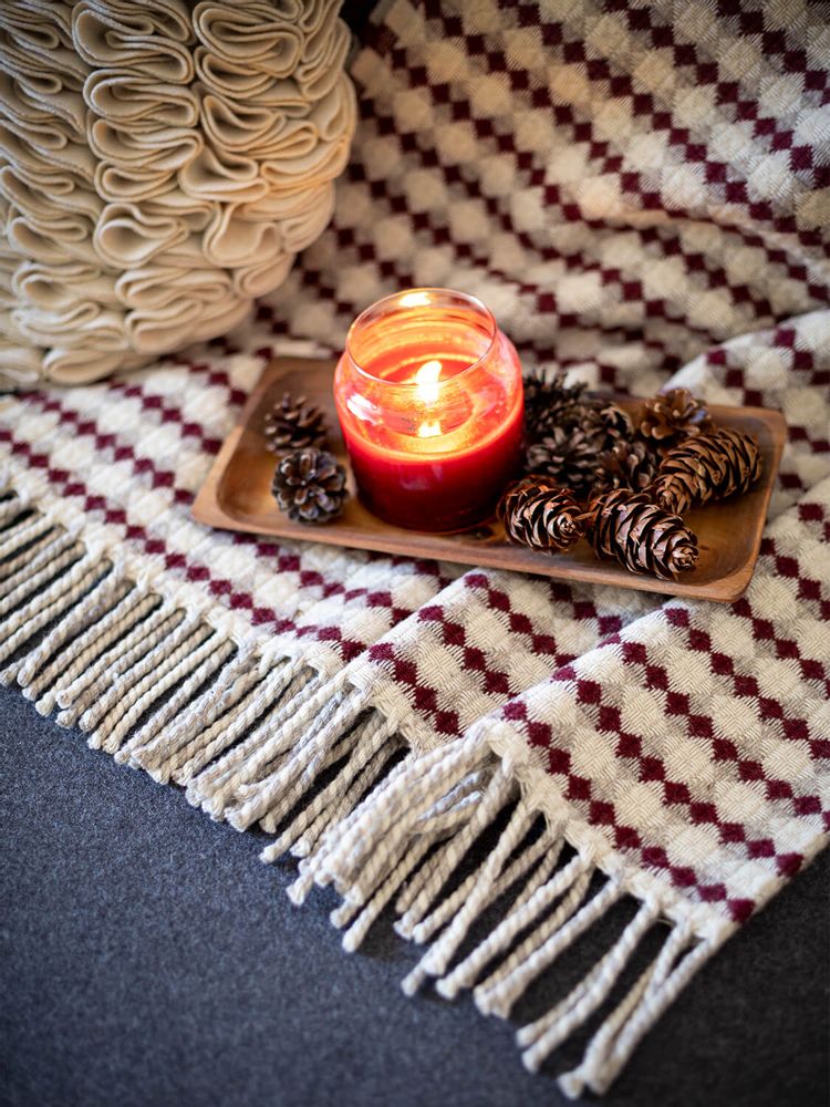 Throw blankets - BICOLOR AZULEJO Wool Blanket - BUREL FACTORY