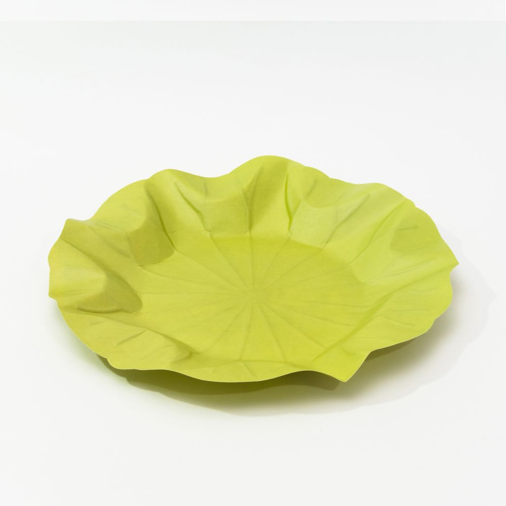 Platter and bowls - Flexible Hanji Paper Tray - Lotus Leaf M - KHJ STUDIO