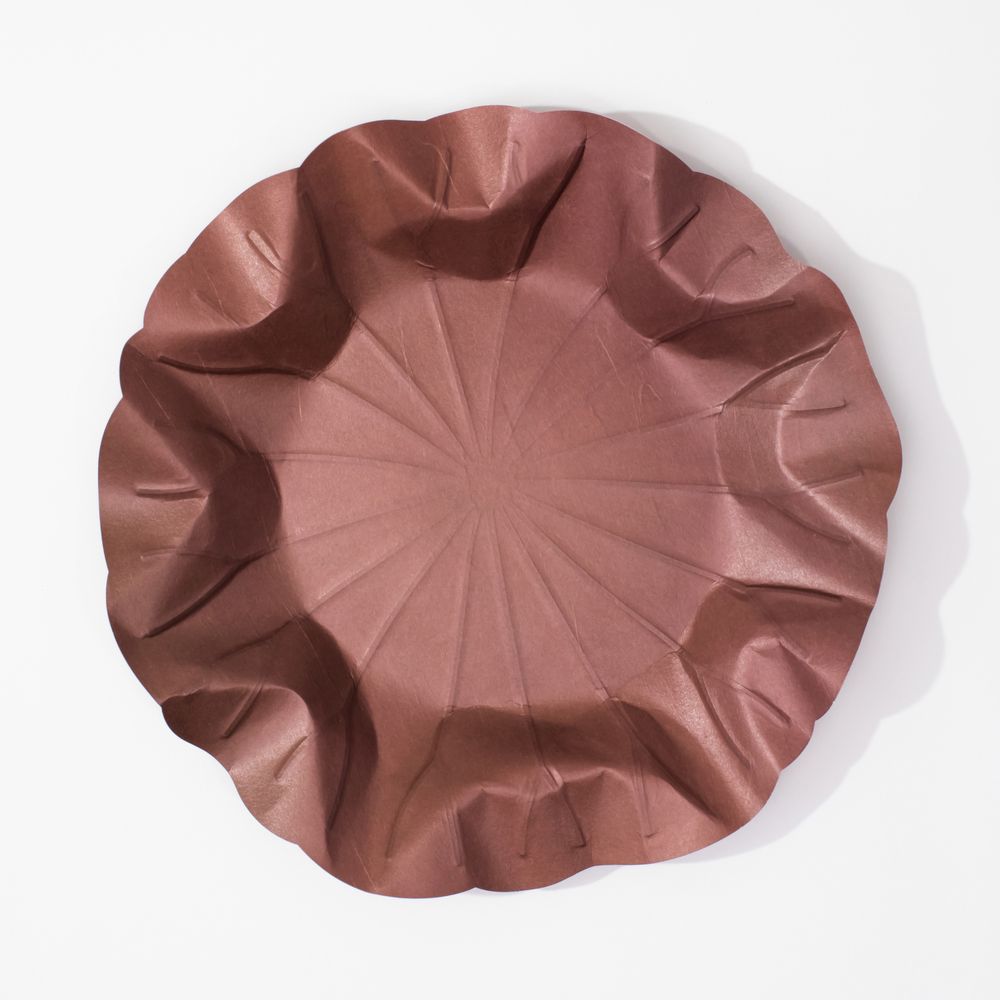 Platter and bowls - Flexible Hanji Paper Tray - Lotus Leaf M - KHJ STUDIO