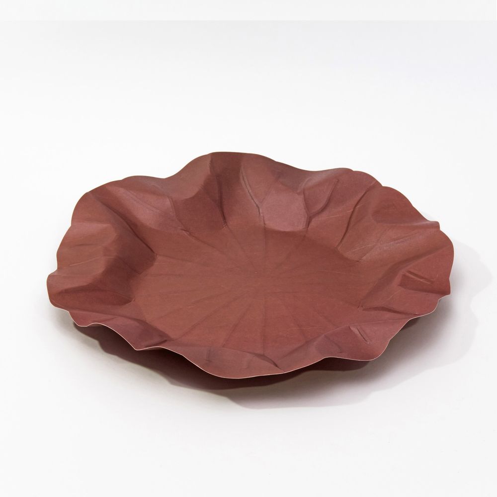 Platter and bowls - Flexible Hanji Paper Tray - Lotus Leaf M - KHJ STUDIO