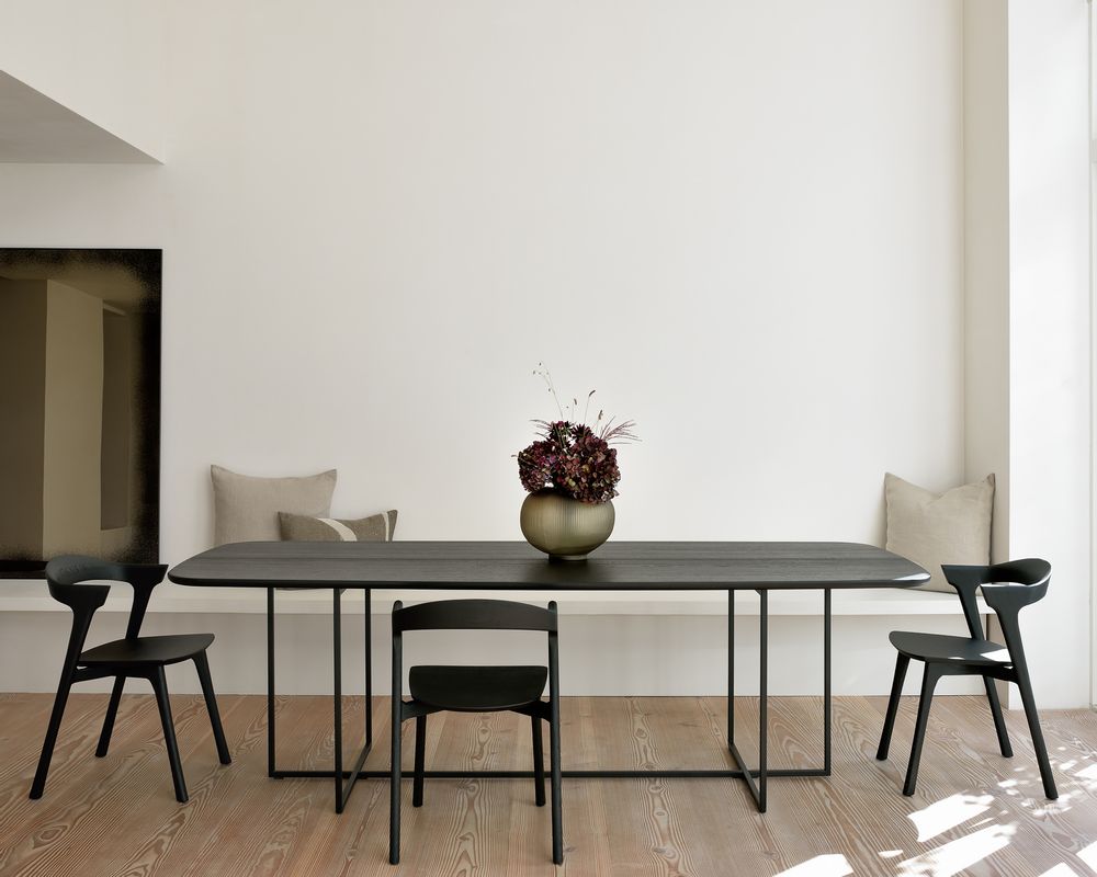 Dining Tables - Oak Arc black dining table - ETHNICRAFT