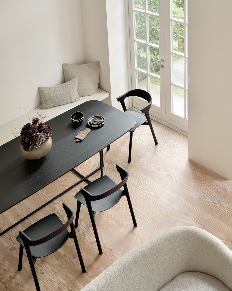 Dining Tables - Oak Arc black dining table - ETHNICRAFT