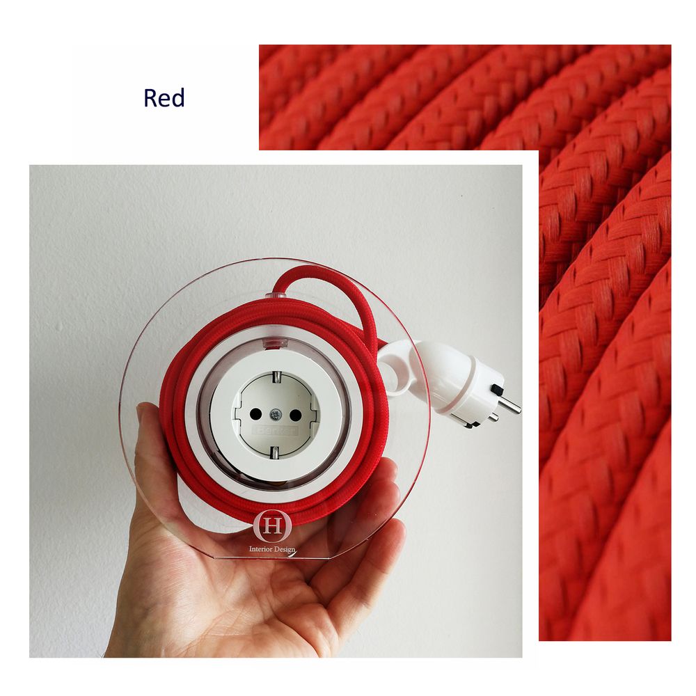 Design objects - Extension Cord for 2 Plugs - Red - OH INTERIOR DESIGN
