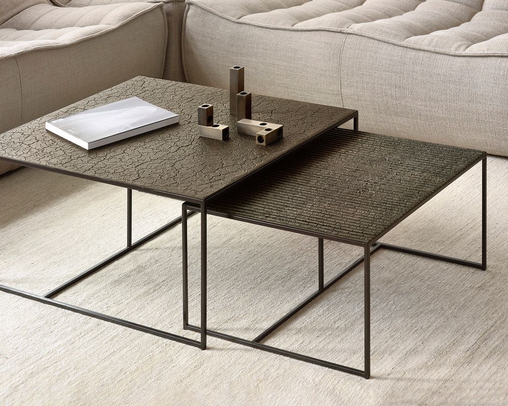 Tables basses - Ensemble de table basse gigogne Pentagone - Whisky - ETHNICRAFT