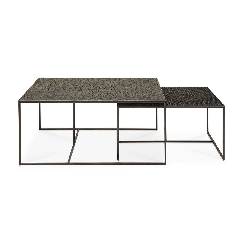 Tables basses - Ensemble de table basse gigogne Pentagone - Whisky - ETHNICRAFT