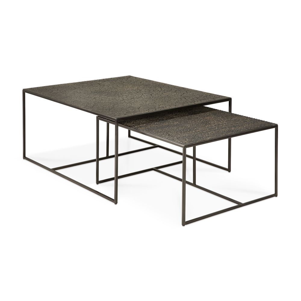 Tables basses - Ensemble de table basse gigogne Pentagone - Whisky - ETHNICRAFT