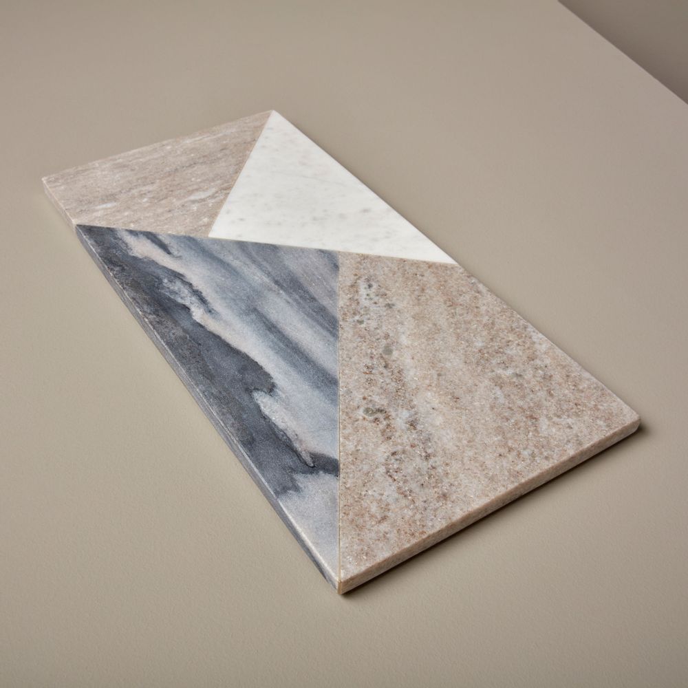 Platter and bowls - Geometric Marble boards - BE HOME