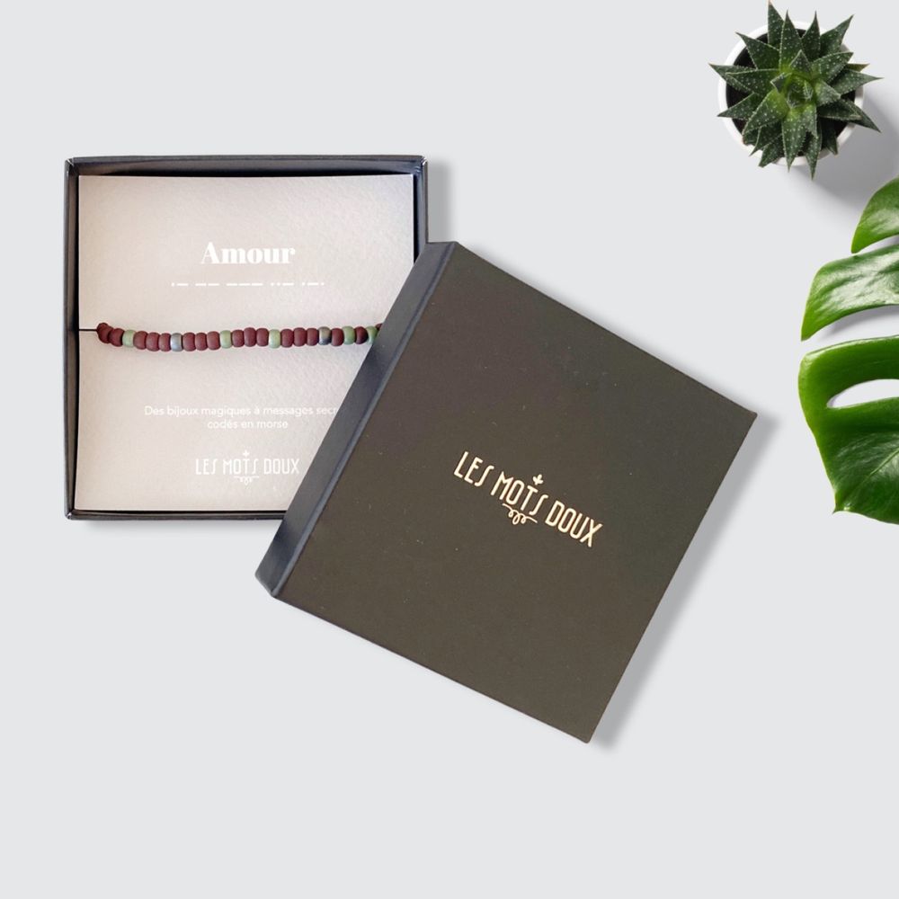 Bijoux - Bracelet Code Morse Messieurs : Amour - LES MOTS DOUX