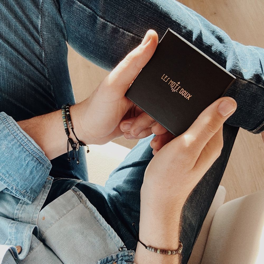 Bijoux - Bracelet Code Morse Messieurs : Amour - LES MOTS DOUX