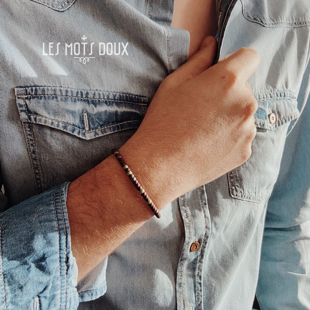 Bijoux - Bracelet Code Morse Messieurs : Amour - LES MOTS DOUX