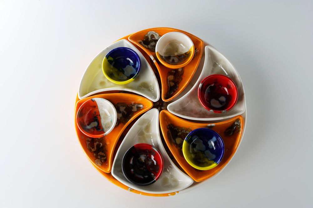 Plats et saladiers - VAISSELLE, CENTRES DE TABLE, SALLE DE BAIN ET ÉCLAIRAGE EN CÉRAMIQUE ARTISTIQUE UNIQUE - MOSCHE BIANCHE