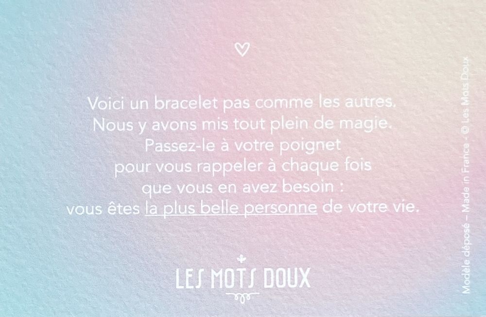 Bijoux - Mon Petit Coeur Magique : Vert d'eau - LES MOTS DOUX