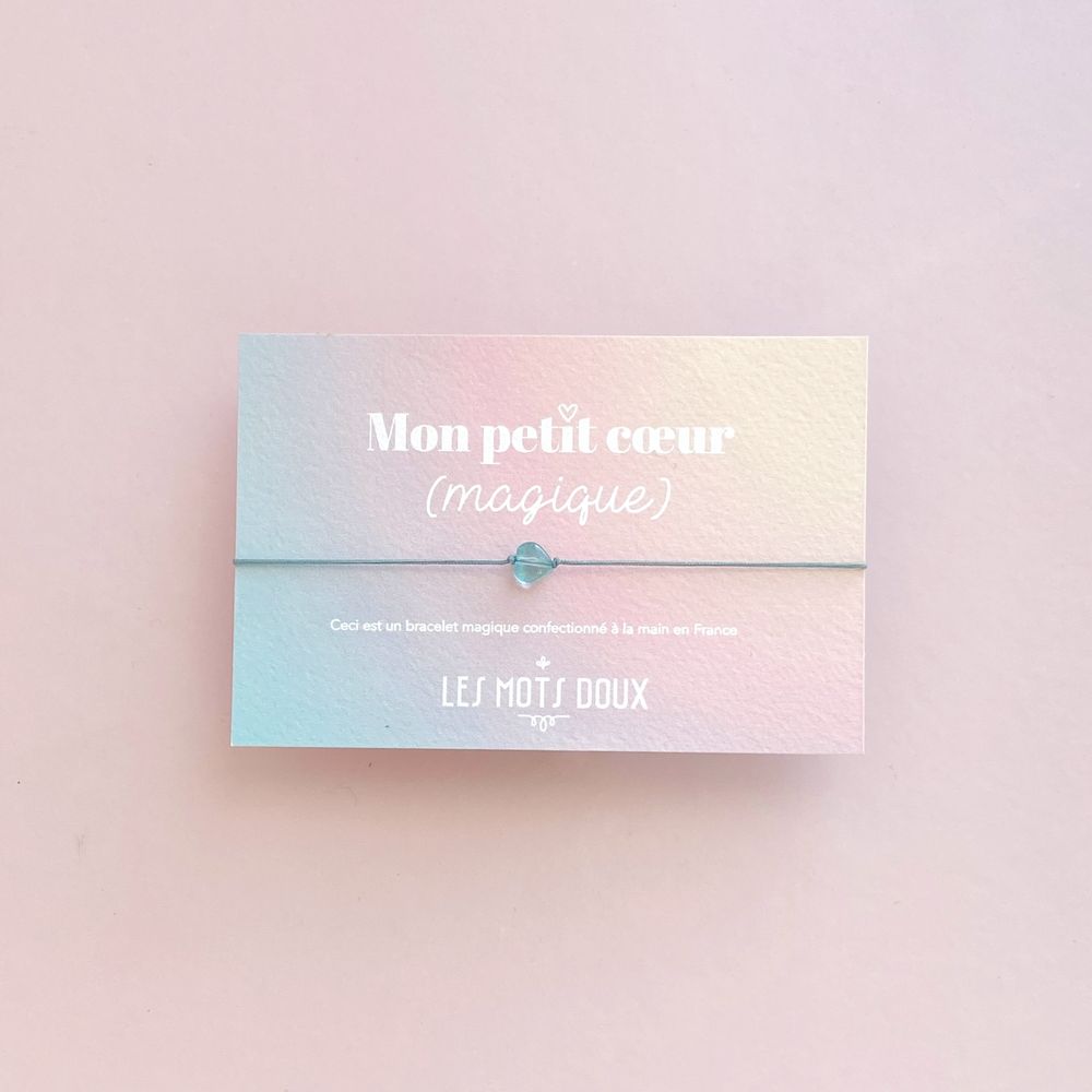 Bijoux - Mon Petit Coeur Magique : Vert d'eau - LES MOTS DOUX