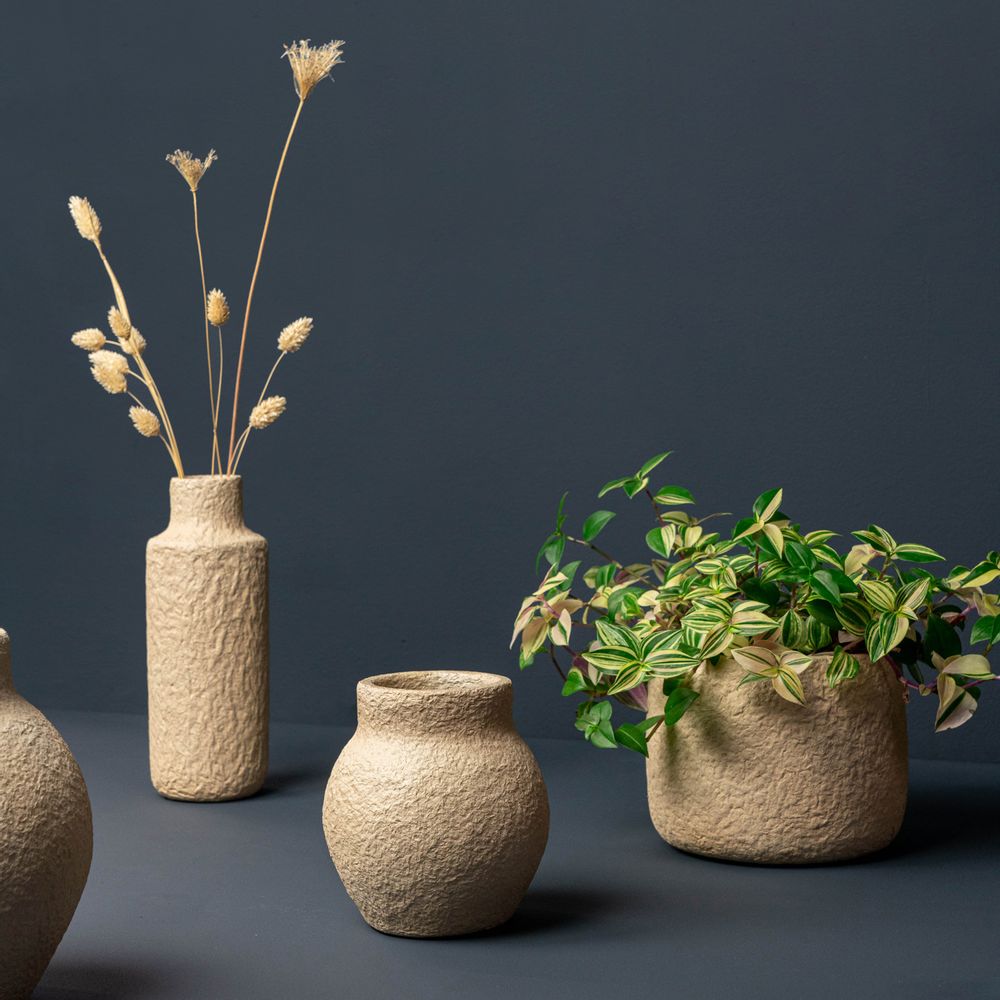 Vases - Paper pulp vases, flowerpots and desk items - KINTA