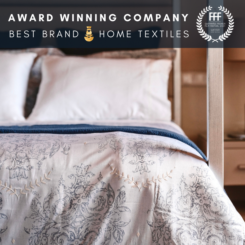Bed linens - Duvet Cover Set Made In Jacquard 600 Thread Counts + 2 Pillowcases 50*75 CM (FLAGSHIP) - VIDDA ROYALLE