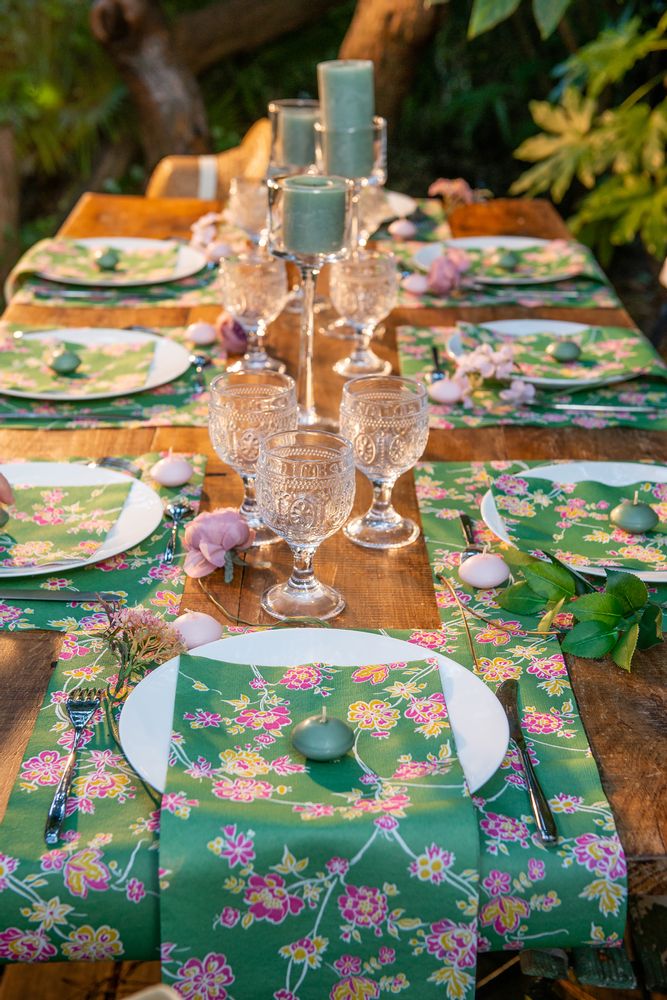 Objets de décoration - Serviette Princesse vert - FRANÇOISE PAVIOT