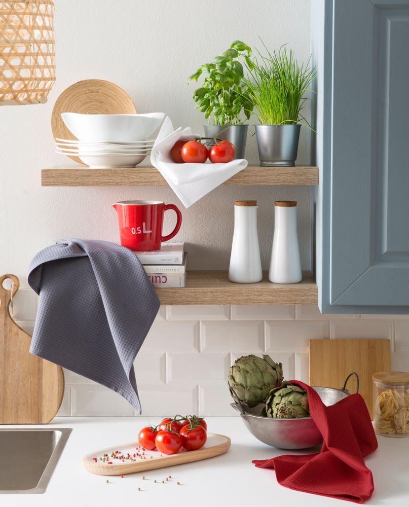 Tea towel - Douceur Rouge / Tea towel - COUCKE