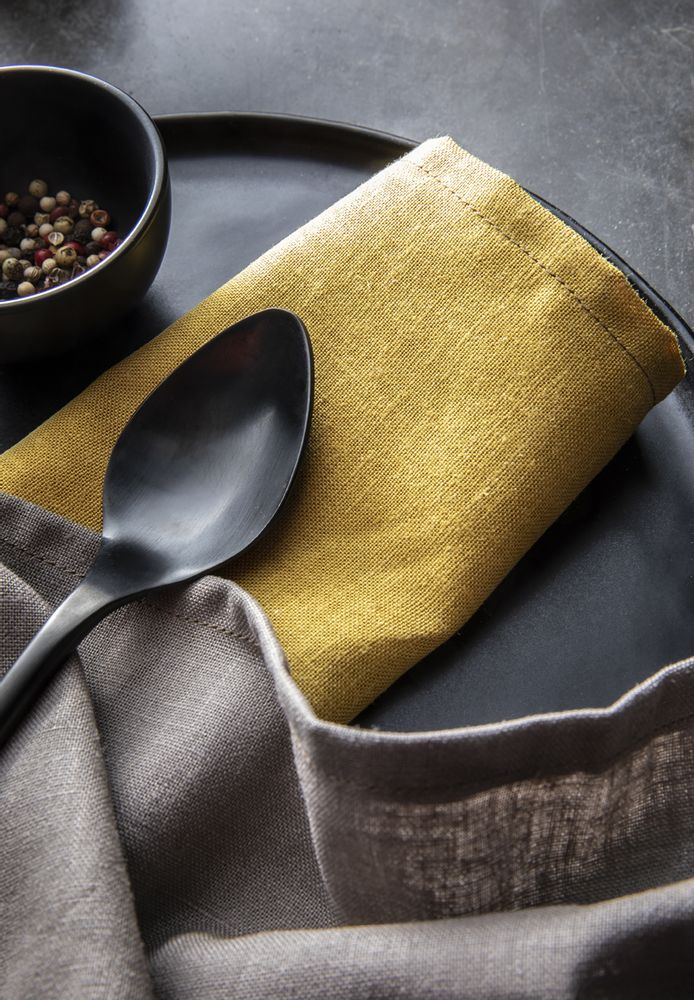 Table linen - La Lilloise Tangerine / Tablecloth and napkin - COUCKE