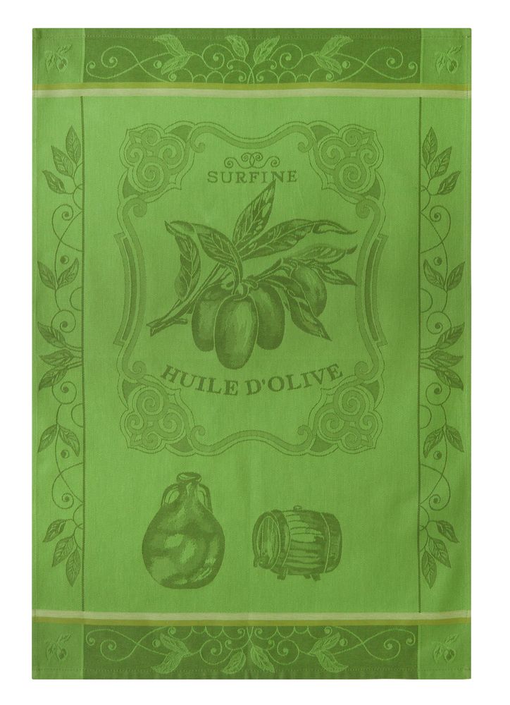 Tea towel - Surfine Olive Oil/Jacquard Tea Towel - COUCKE