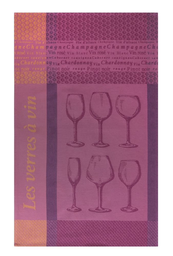 Torchons textile - Verres à Vin / Torchon jacquard - COUCKE